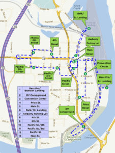 Downtown Branson Trolley Map
