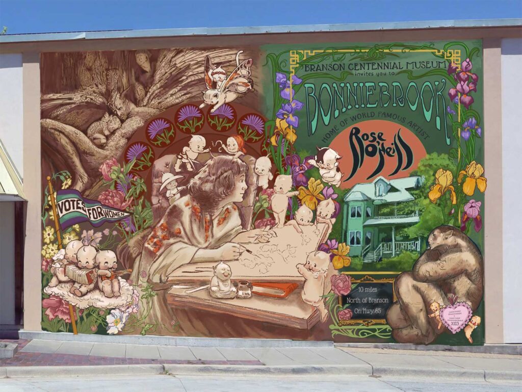Rose O'Neill Mural in Downtown Branson