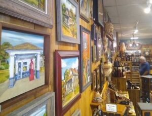 Wall art at Peter Engler Designs in Historic Downtown Branson.