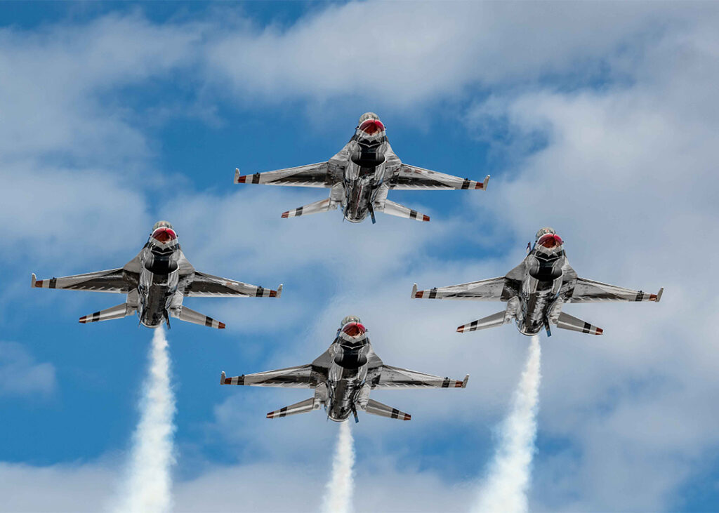 Thunderbirds flyover